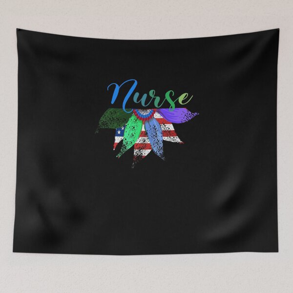 Item preview, American Flag Sunflower Nurse designed and sold by boyastore.