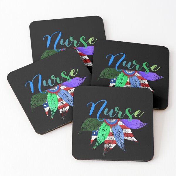 Item preview, American Flag Sunflower Nurse designed and sold by boyastore.