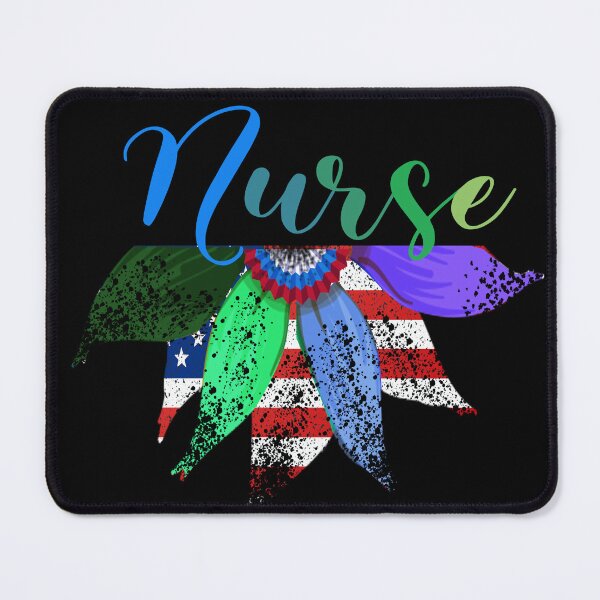 Item preview, American Flag Sunflower Nurse designed and sold by boyastore.