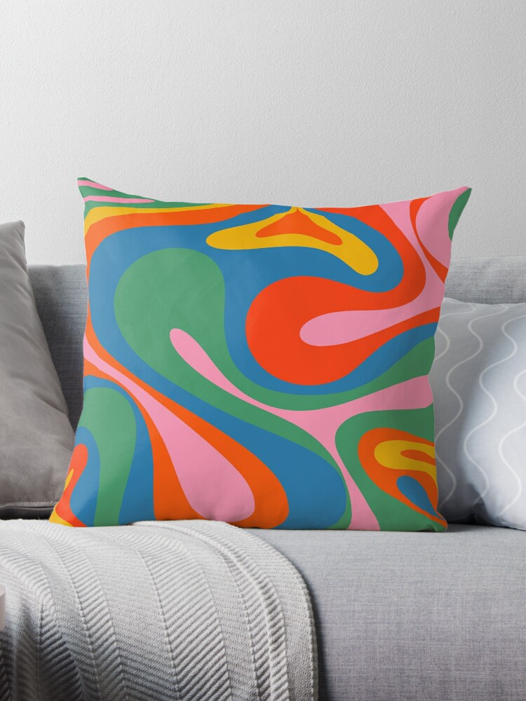 Milk Chocolate Swirl Abstract Print Pillow Throw Pillow for Sale