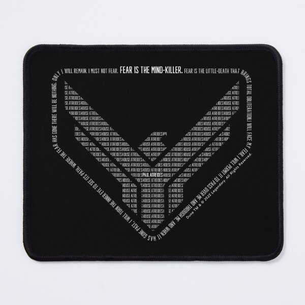 Item preview, DUNE 2022 - HOUSE ATREIDES - FEAR LITANY - WORD ART BADGE on black designed and sold by KoolDsigns-FLIX.