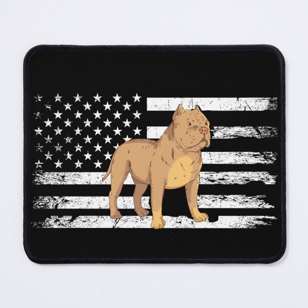 Item preview, Patriotic Americain Pitbull and Americain Flag DOG Mat for entrance gift for mom for dog dad dog lovers for usa citizens with pitbulls designed and sold by GhostAmine.