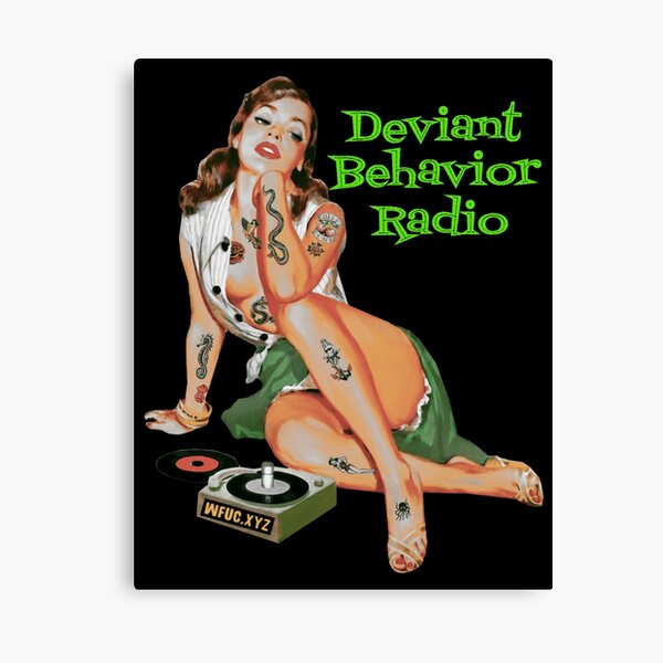 Deviant Behavior Radio Tattoo Girl Canvas Print