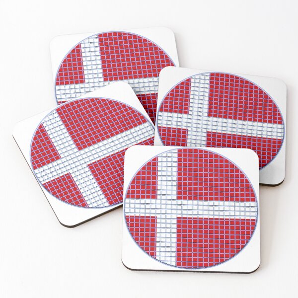 Item preview, Denmark Flag Rounded - Squares Pixel  designed and sold by MoonElite.