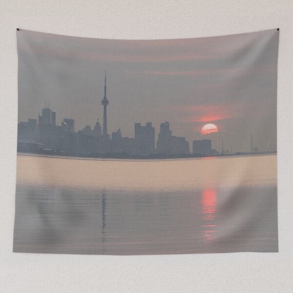 Item preview, Half a Sunrise Half a Sunpath - Toronto Skyline designed and sold by Georgia Mizuleva.
