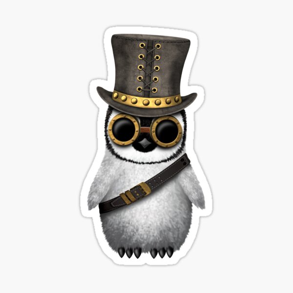 Artikel-Vorschau von Steampunk-Baby-Pinguin-Knickenten-Blau, designt und verkauft von JeffBartels.