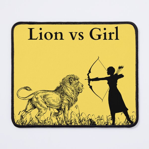 Item preview, lion vs girl hunter designed and sold by APURU.