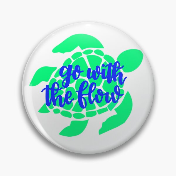 Item preview, Go With the Flow Calligraphy Turtle designed and sold by tbcalligraphy.
