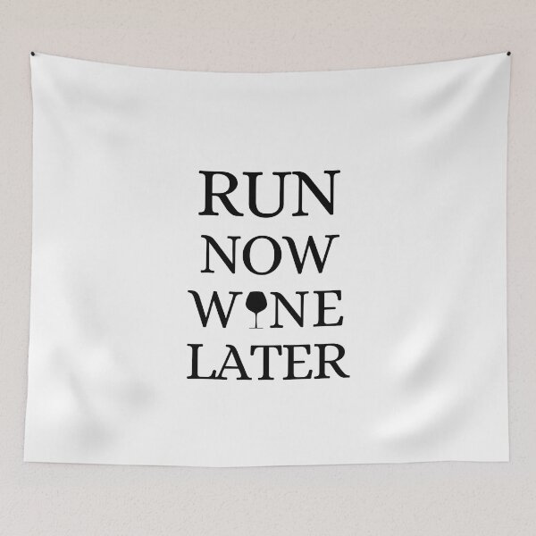 Item preview, Run Now Wine Later- Funny Running I designed and sold by RunPower.