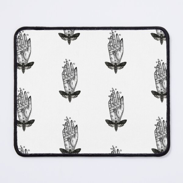 Item preview, Black and white palmistry hand illustration  designed and sold by CarteBlancheArt.