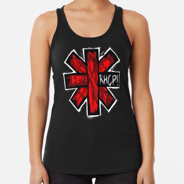 Red Hot Chilli Peppers Mens Tank Top Singlet Large Black Band Logo Print 
