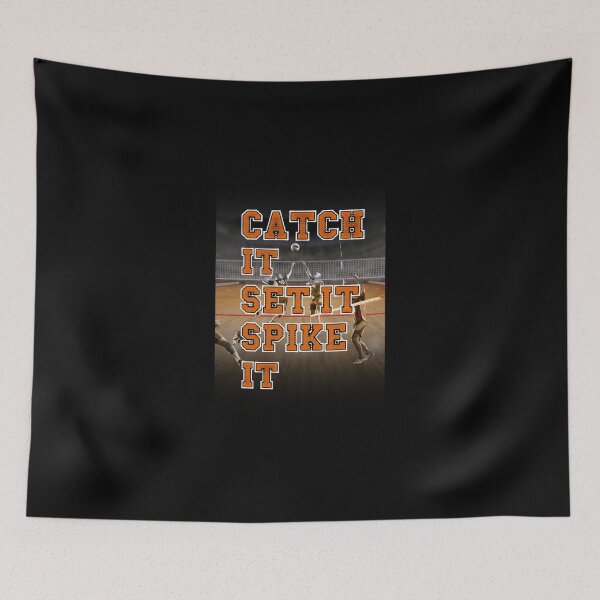 Item preview, Catch It Set It Spike It Cool Volleyball Motivational Quote For Athlete Player Classic T- designed and sold by ximenagene.