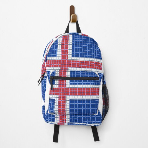 Item preview, Iceland Flag Rounded - Squares Pixel  designed and sold by MoonElite.