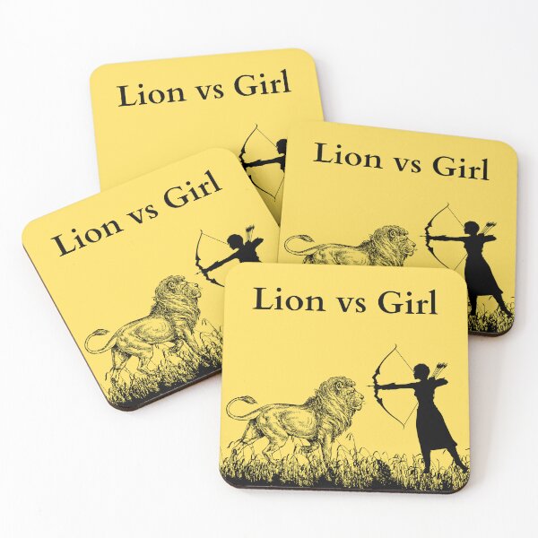 Item preview, lion vs girl hunter designed and sold by APURU.