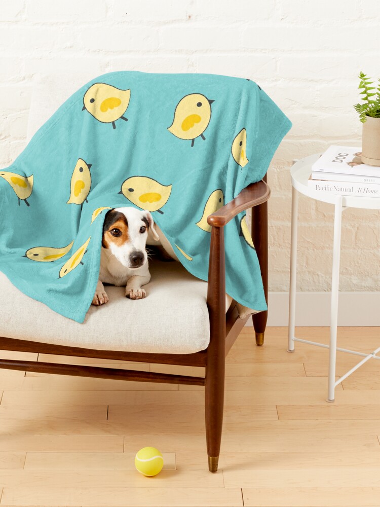 Alternate view of Busy Chicks - Aqua Pet Blanket