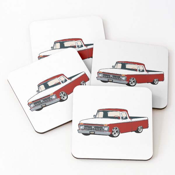Item preview, Red & White 60s F Truck Lowered designed and sold by CoolRide.
