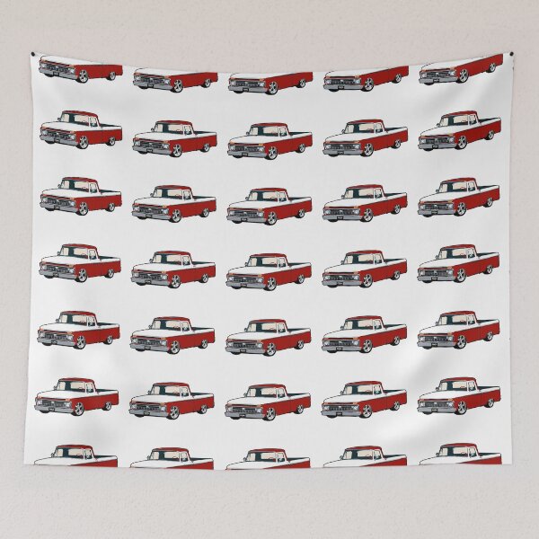 Item preview, Red & White 60s F Truck Lowered designed and sold by CoolRide.