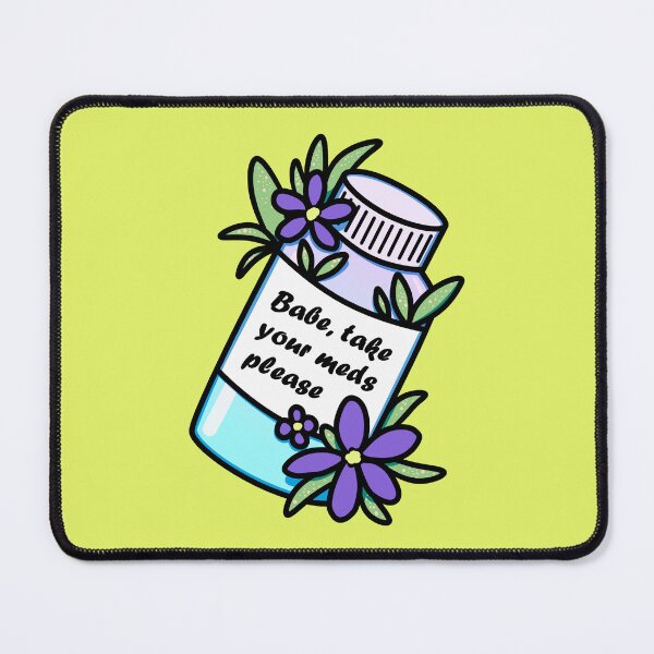 Item preview, Medicine bottle with reminder and violet flowers designed and sold by feannaart.