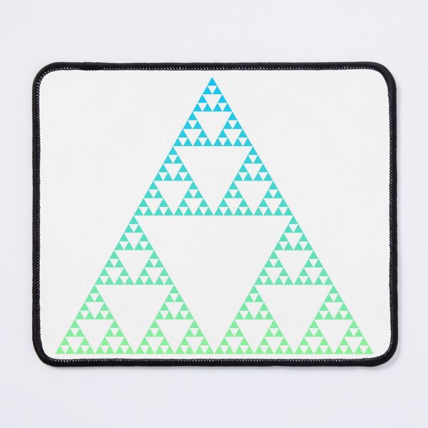 Item preview, Sierpinski Triangle - Blue / Green Gradient designed and sold by ilexdesigns.