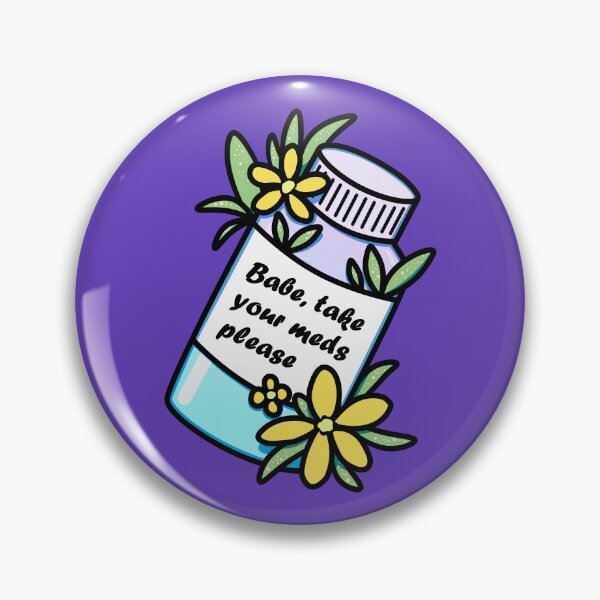 Item preview, Medicine bottle with reminder and yellow flowers designed and sold by feannaart.