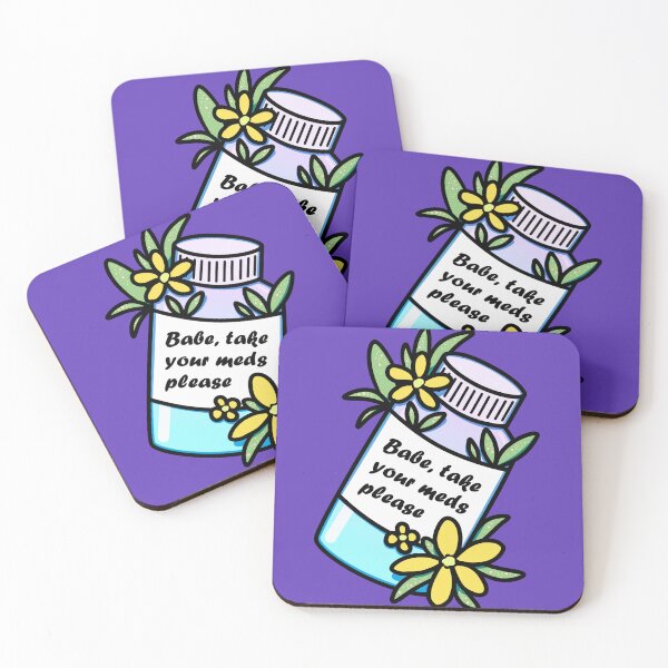 Item preview, Medicine bottle with reminder and yellow flowers designed and sold by feannaart.