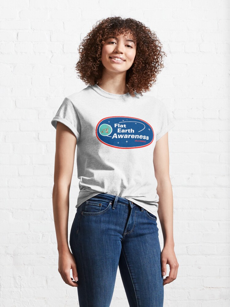 Alternate view of Flat Earth Awareness Classic T-Shirt