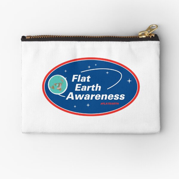Flat Earth Awareness Zipper Pouch
