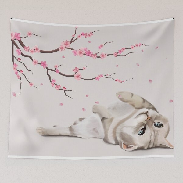 Item preview, Cherry Blossom Cat designed and sold by PawssionateArt.