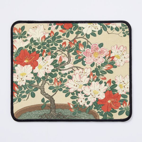 Item preview, Vintage Azalea Japanese Floral Woodblock Print designed and sold by Vintage Wall Art.