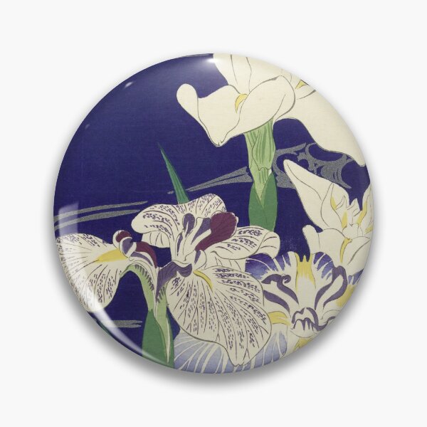 Item preview, Irises byTsukioka Kôgyo Japanese Woodcut designed and sold by Vintage Wall Art.