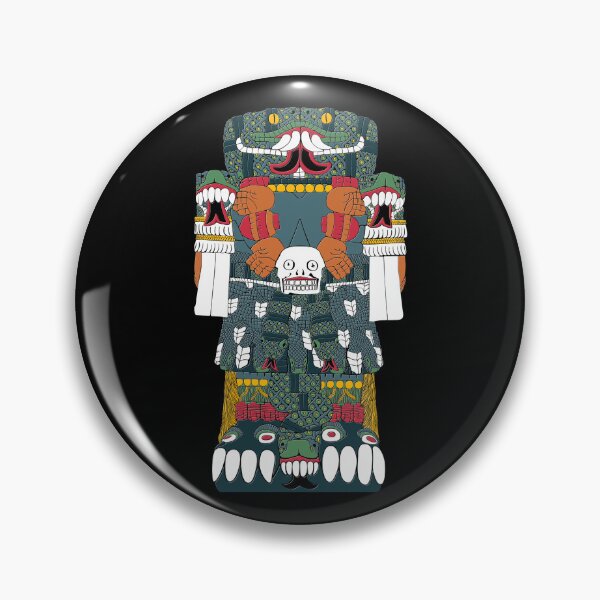 Item preview, Coatlicue - Aztec Mother of the Gods in Traditional Colours designed and sold by Aztectees.