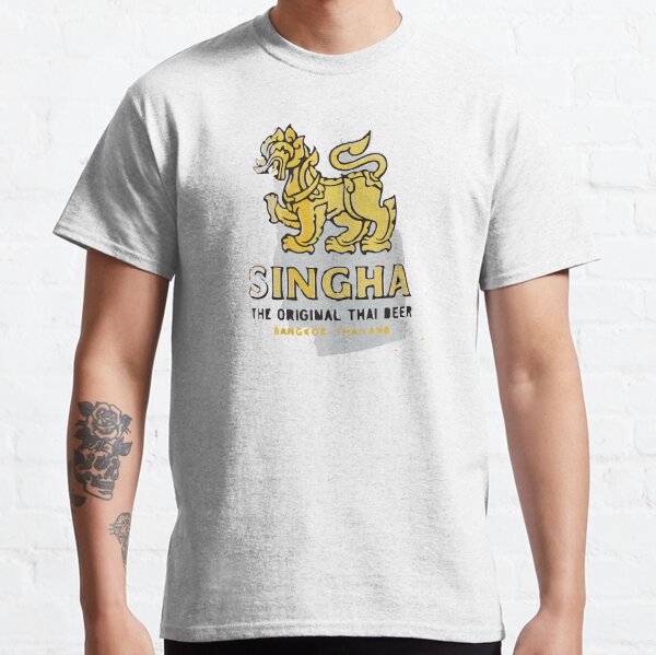 Item preview, ฺSingha beer thai T-Shirt, Thai Singha, Chang and Leo beer Screen-printed t-shirt designed and sold by Guwrite.