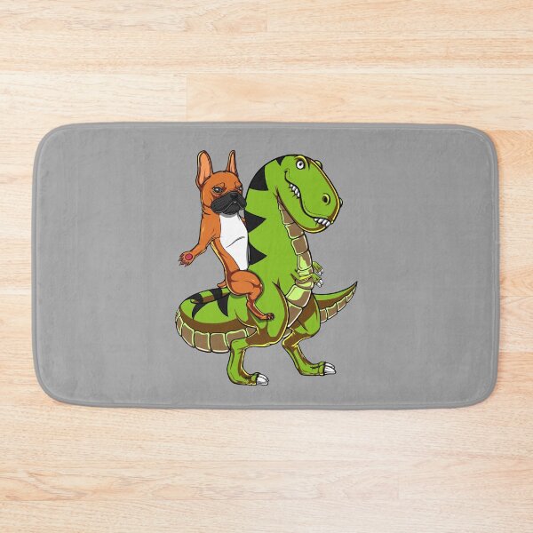 Item preview, French Bulldog Riding T-Rex Dinosaur designed and sold by underheaven.