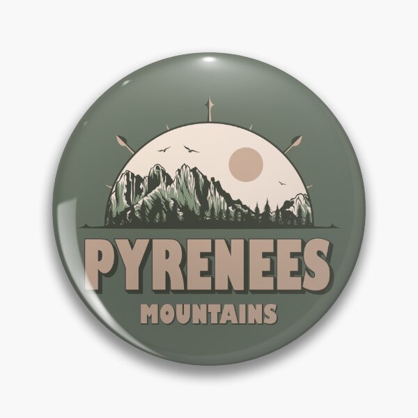 Item preview, Pyrenees Mountains Vintage Hiking Design designed and sold by CynthiaGraphics.