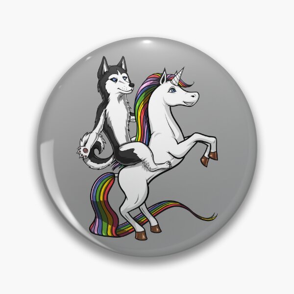 Item preview, Siberian Husky Dog Riding Unicorn designed and sold by underheaven.