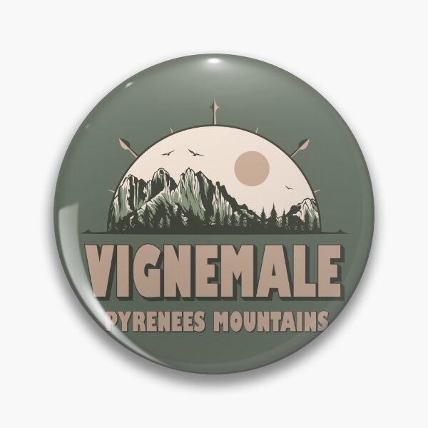 Item preview, Vignemale Pyrenees Mountains France Vintage Hiking Design designed and sold by CynthiaGraphics.