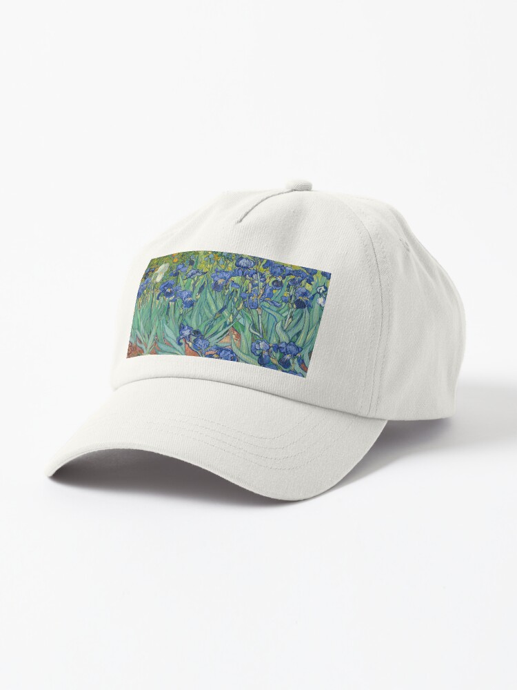 Aperçu 1 sur 7. Casquette avec l'œuvre Van Gogh Irises créée et vendue par fineearth.