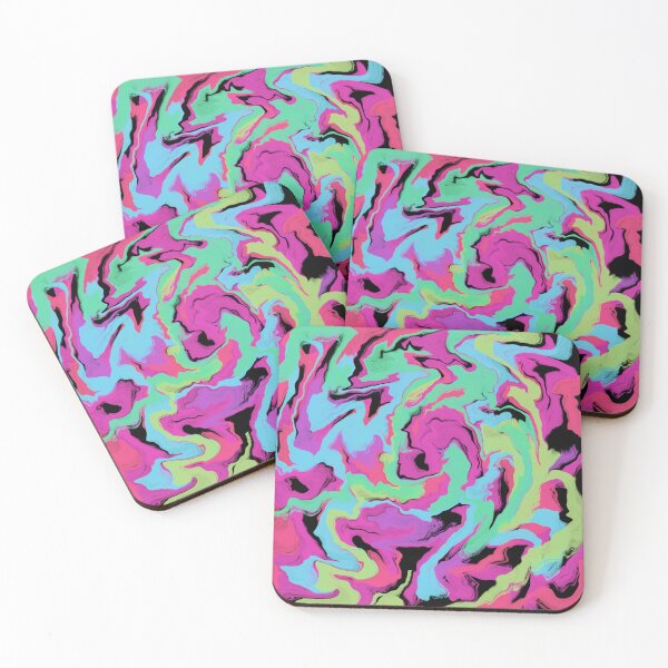 Item preview, Bright and Groovy Retro Inspired Pattern; Acrylic Pour Effect designed and sold by WoollyOrbit2000.
