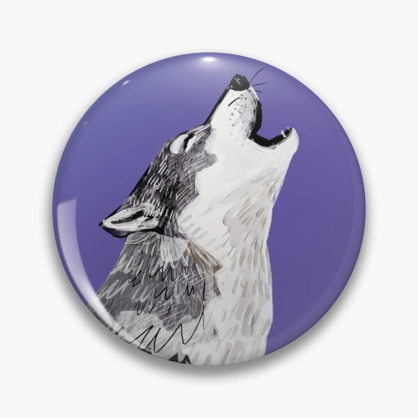 Item preview, Pair of Wolves howling to the moon designed and sold by belettelepink.