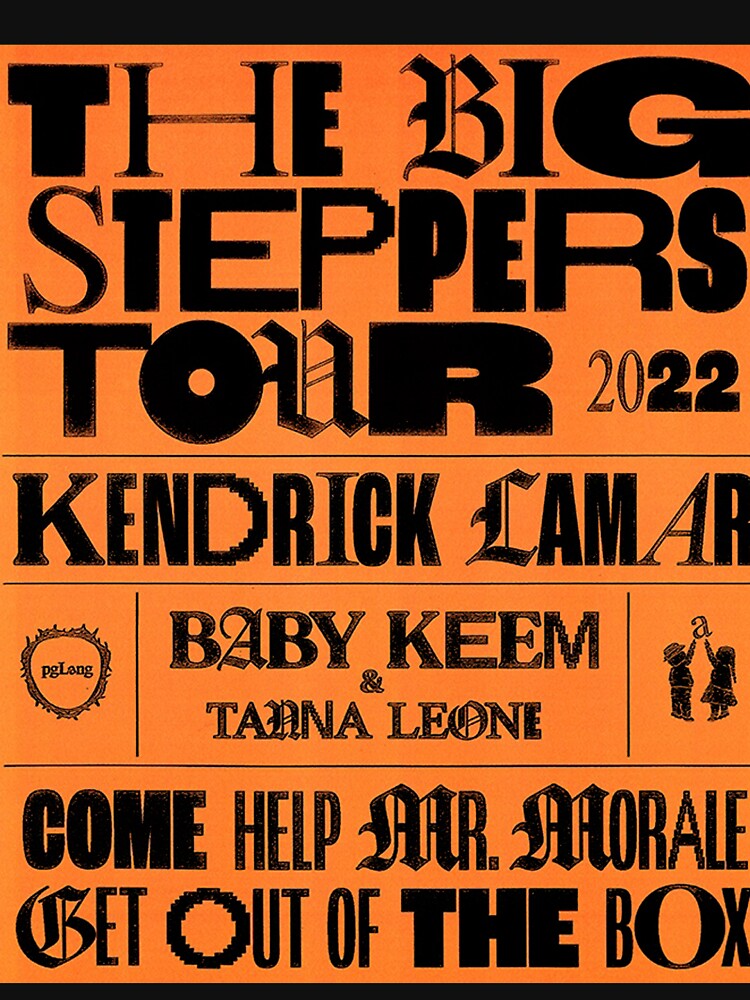 Kendrick Lamar The Big Steppers Tour 2022 New Album Unisex Black T-Shirt –