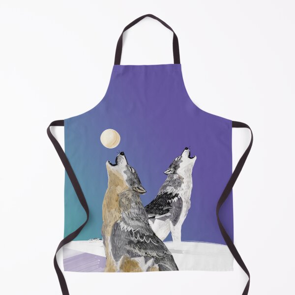 Item preview, Pair of Wolves howling to the moon designed and sold by belettelepink.
