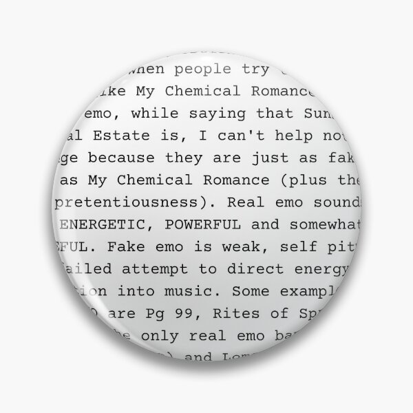 Item preview, 'Real Emo' CopyPasta - Black Text For Light Backgrounds designed and sold by VibesStudioUS.