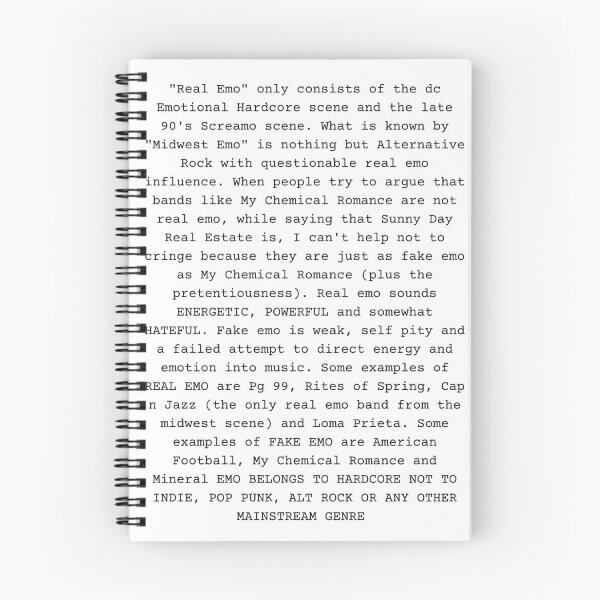 Item preview, 'Real Emo' CopyPasta - Black Text For Light Backgrounds designed and sold by VibesStudioUS.