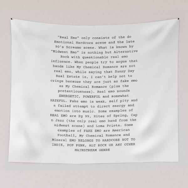 Item preview, 'Real Emo' CopyPasta - Black Text For Light Backgrounds designed and sold by VibesStudioUS.