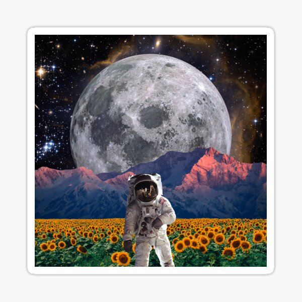 Item preview, Surreal space collage design designed and sold by Holly-berry-art.