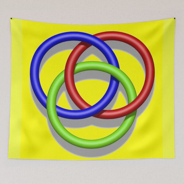 Item preview, PSYCHEDELIC COLORED RINGS: Modern Art  Print designed and sold by posterbobs.