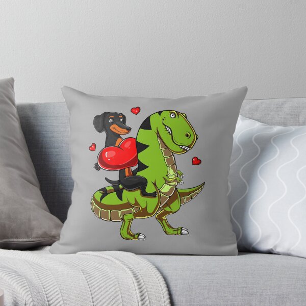 Item preview, Wiener Dog Riding T-Rex Dinosaur  designed and sold by underheaven.