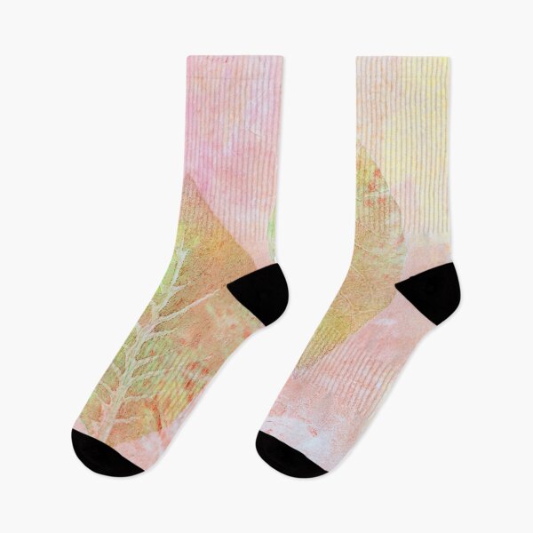 Item preview, Printed leaves Peach Green designed and sold by Peculiaris.
