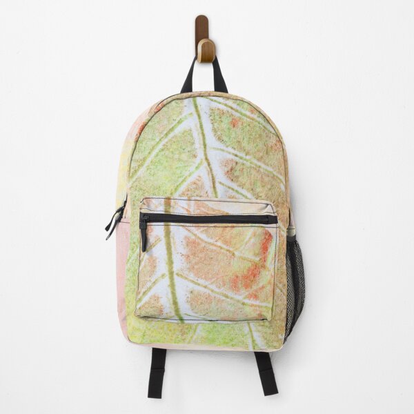 Item preview, Printed leaves Peach Green designed and sold by Peculiaris.
