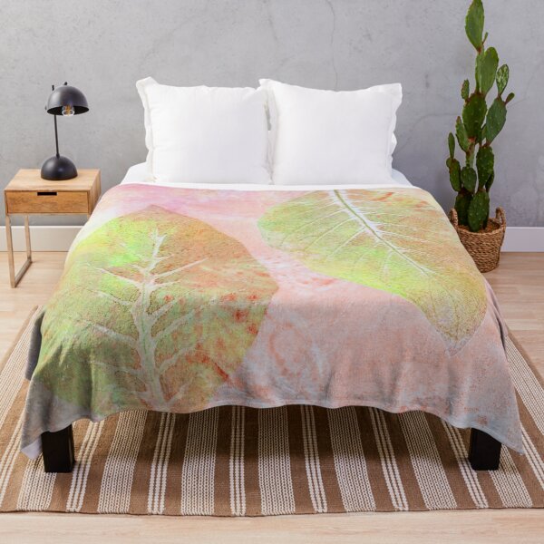 Item preview, Printed leaves Peach Green designed and sold by Peculiaris.